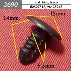 2690 Автокрепеж для Alfa Romeo, Fiat, Lancia, Iveco